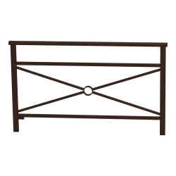 Barrière main courante Venise Procity, cadre simple croix, L 1500 x 900 mm - Scellement direct - Brun chocolat