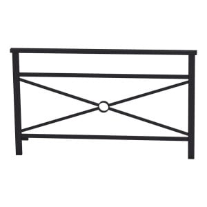 Barrière main courante Venise Procity, cadre simple croix, L 1500 x 900 mm - Scellement direct - Noir foncé