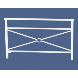 Barrière main courante Venise Procity, cadre simple croix, L 1500 x 900 mm - Scellement direct - Blanc pur