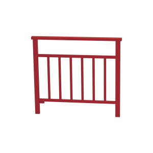 Barrière main courante Venise Procity, cadre barreaux, L 1000 x 900 mm - Scellement direct - Rouge pourpre