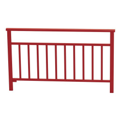 Barrière main courante Venise Procity, cadre barreaux, L 1500 x 900 mm - Scellement direct - Rouge pourpre