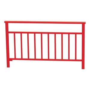 Barrière main courante Venise Procity, cadre barreaux, L 1500 x 900 mm - Scellement direct - Rouge signalisation
