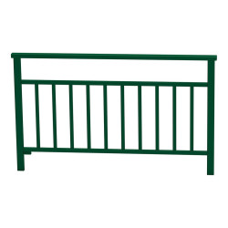 Barrière main courante Venise Procity, cadre barreaux, L 1500 x 900 mm - Scellement direct - Vert mousse
