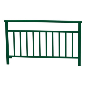 Barrière main courante Venise Procity, cadre barreaux, L 1500 x 900 mm - Scellement direct - Vert mousse