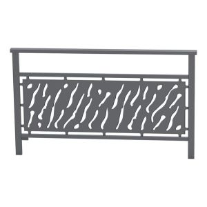 Barrière main courante Venise Procity, cadre tôle découpée, L 1500 x 900 mm - Scellement direct - Gris Procity