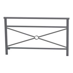 Barrière main courante Venise Procity, cadre simple croix, L 1500 x 900 mm - Scellement direct - Gris Procity