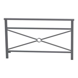 Barrière main courante Venise Procity, cadre simple croix, L 1500 x 900 mm - Scellement direct - Gris Procity