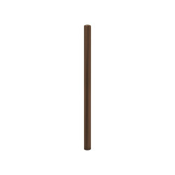 Potelet Carrefour Procity, Ø 60 mm, peint/zinc, haut. hors sol 1100 mm - Brun chocolat