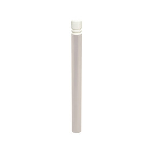Potelet City haute visibilité Procity, Ø 114 mm, peint/zinc, haut. hors sol 1358 mm - Gris soie/Blanc pur