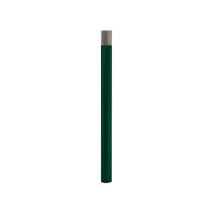 Potelet Inox brossé haute visibilité Procity, Ø 76 mm, peint/zinc, haut. hors sol 1300 mm - Vert mousse