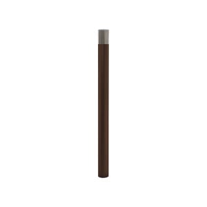 Potelet Inox brossé haute visibilité Procity, Ø 76 mm, peint/zinc, haut. hors sol 1300 mm -Brun chocolat