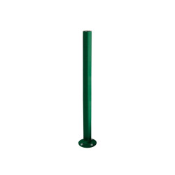 Potelet Inox brossé inclinable Amortichoc Procity, Ø 76 mm, peint/zinc, haut. hors sol 1010 mm - Vert mousse