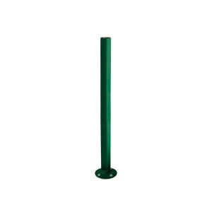 Potelet Inox brossé inclinable Amortichoc Procity, Ø 76 mm, peint/zinc, haut. hors sol 1010 mm - Vert mousse