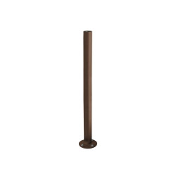 Potelet Inox brossé inclinable Amortichoc Procity, Ø 76 mm, peint/zinc, haut. hors sol 1010 mm - Brun chocolat