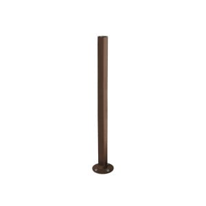 Potelet Inox brossé inclinable Amortichoc Procity, Ø 76 mm, peint/zinc, haut. hors sol 1010 mm - Brun chocolat