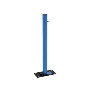 Potelet Inox brossé rabattable Solibloc Procity, Ø 76 mm, peint/galva, garde au sol 114 mm - Bleu gentiane