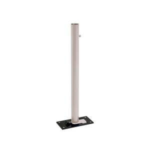 Potelet Inox brossé rabattable Solibloc Procity, Ø 76 mm, peint/galva, garde au sol 114 mm - Gris soie