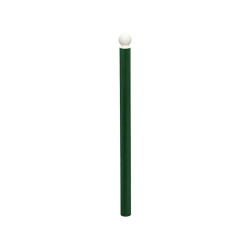 Potelet Boule haute visibilité Procity, Ø 76 mm, peint/zinc, haut. hors sol 1302 mm - Vert moussee/Blanc pur