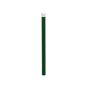 Potelet Boule haute visibilité Procity, Ø 76 mm, peint/zinc, haut. hors sol 1302 mm - Vert moussee/Blanc pur