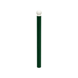 Potelet Boule haute visibilité Procity, Ø 114 mm, peint/zinc, haut. hors sol 1343 mm - Vert moussee/Blanc pur