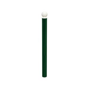 Potelet Boule haute visibilité Procity, Ø 114 mm, peint/zinc, haut. hors sol 1343 mm - Vert moussee/Blanc pur