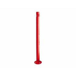 Potelet Province City inclinable Amortichoc Procity, Ø 76 mm, peint/zinc, haut. hors sol 1105 mm - Rouge signalisation