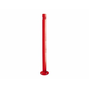 Potelet Province City inclinable Amortichoc Procity, Ø 76 mm, peint/zinc, haut. hors sol 1105 mm - Rouge signalisation