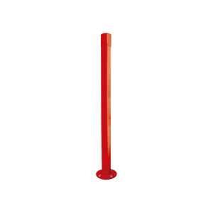 Potelet Carrefour inclinable Amortichoc Procity, Ø 76 mm, peint/zinc, haut. hors sol 1000 mm - Rouge signalisation