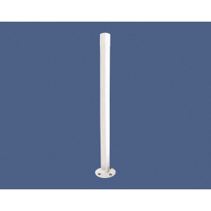 Potelet Carrefour inclinable Amortichoc Procity, Ø 76 mm, peint/zinc, haut. hors sol 1000 mm - Blanc pur