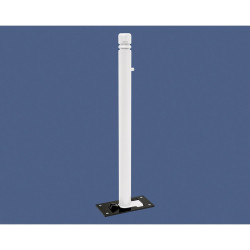 Potelet Province rabattable Solibloc City Procity, Ø 76 mm, garde au sol 98 mm, clé triangle 14 - Blanc pur