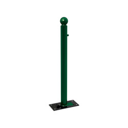 Potelet Province rabattable Solibloc Boule Procity, Ø 76 mm, garde au sol 105 mm, clé triangle 14 - Vert mousse