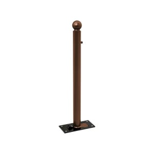 Potelet Province rabattable Solibloc Boule Procity, Ø 76 mm, garde au sol 105 mm, clé triangle 14 - Brun chocolat