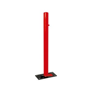 Potelet Province rabattable Solibloc Carrefour, Ø 76 mm, garde au sol 114 mm, Peint/galva - Rouge signalisation