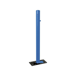 Potelet Province rabattable Solibloc Carrefour, Ø 76 mm, garde au sol 114 mm, Peint/galva - Bleu gentiane