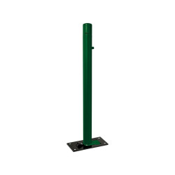 Potelet Province rabattable Solibloc Carrefour, Ø 76 mm, garde au sol 114 mm, Peint/galva - Vert mousse