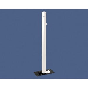 Potelet Province rabattable Solibloc Carrefour, Ø 76 mm, garde au sol 114 mm, Peint/galva - Blanc pur