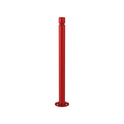 Potelet inclinable Amortichoc Agglo Procity, Ø 76 mm Haut. hors sol 1100 m - Rouge pourpre