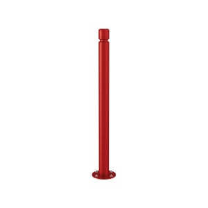 Potelet inclinable Amortichoc Agglo Procity, Ø 76 mm Haut. hors sol 1100 m - Rouge pourpre