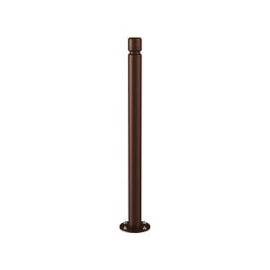 Potelet inclinable Amortichoc Agglo Procity, Ø 76 mm Haut. hors sol 1100 m - Brun chocolat