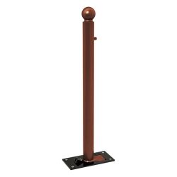 Potelet Province rabattable Solibloc Boule Procity, Ø 76 mm, garde au sol 105 mm, clé triangle 14 - Aspect Corten