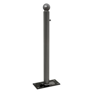 Potelet Province rabattable Solibloc Boule Procity, Ø 76 mm, garde au sol 105 mm, clé triangle 14 - Gris Procity