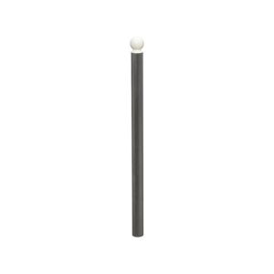 Potelet Boule haute visibilité Procity, Ø 114 mm, peint/zinc, haut. hors sol 1343 mm - Gris Procity/Blanc pur