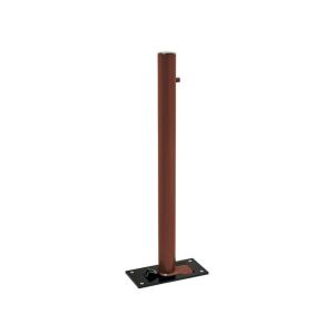 Potelet Inox brossé rabattable Solibloc Procity, Ø 76 mm, peint/galva, garde au sol 114 mm - Aspect Corten