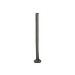 Potelet Inox brossé inclinable Amortichoc Procity, Ø 76 mm, peint/zinc, haut. hors sol 1010 mm - Gris Procity