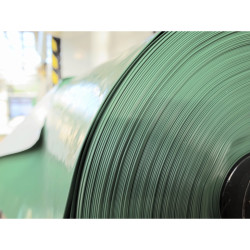 Bâche vert/blanc 250µ, dim. 11,20 x 81 m
