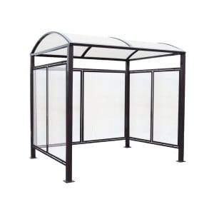 Abri vélos Voûte "M" Procity, initial + bardages fond + latéraux en polycarbonate -Version standard - Noir foncé