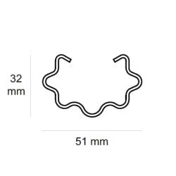 Piquet Vigne Intermédiaire Encoches LONNEO E01 Galva Z275 épaisseur 1,5mm Longueur 2m00