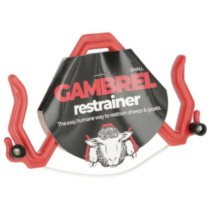 Entrave Gambrel petite taille rouge pour moutons et chèvres Kerbl