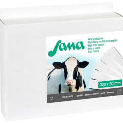 Filtre à lait cousu 57/60 mm x 320 mm - 250 pièces Sana