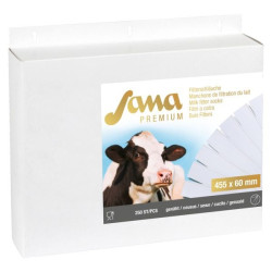 Filtre à lait cousu Premium 57/60 mm x 455 mm - 250 pièces Sana